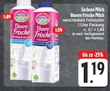 Unsere Frische Milch Fettarme Milch im Angebot bei EDEKA in Görlitz Unsere Frische Milch Fettarme Milch Angebote von Sachsen Milch bei EDEKA Görlitz für 1,19 €