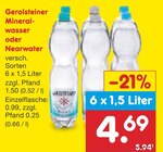 Mineralwasser oder Nearwater Angebote von Gerolsteiner bei Netto Marken-Discount Kaufbeuren für 4,69 €
