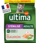 CROQUETTES POUR CHAT ADULTE STÉRILISÉ AU SAUMON ULTIMA - ULTIMA en promo chez Auchan Hypermarché CROQUETTES POUR CHAT ADULTE STÉRILISÉ AU SAUMON ULTIMA - ULTIMA dans le catalogue Auchan Hypermarché