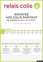 Catalogue Relais Colis à Désertines, avec 1 page Prospectus Relais Colis à Désertines, "Envoyez vos colis partout en France à partir de 4,40€", 1 page, 28/02/2022 - 31/05/2022