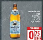 Hell von Benediktiner für 0,75 € bei EDEKA im Angebot Hell von Benediktiner im aktuellen EDEKA Prospekt