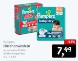 Höschenwindeln im Angebot bei Konsum in Dresden Höschenwindeln Angebote von Pampers bei Konsum Dresden für 7,49 €