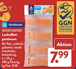 Lachsfiletportionen im ALDI SÜD Prospekt Lachsfiletportionen von Golden Seafood im aktuellen ALDI SÜD Prospekt für 7,99 €