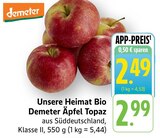 Aktuelle Äpfel Angebote bei EDEKA in Freiburg (Breisgau) Aktuelles Unsere Heimat Bio Demeter Äpfel Topaz Angebot bei EDEKA in Freiburg (Breisgau) ab 2,49 €