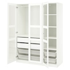 Schrankkombination weiß/weiß Glas 150x60x201 cm Angebote von PAX / TYSSEDAL bei IKEA Kleve für 750,00 €