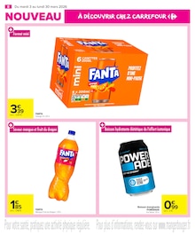 Promotion Fanta dans le prospectus Carrefour Market, valable du 03/03/2026 au 30/03/2026 Promo Fanta dans le catalogue Carrefour Market du moment à la page 8