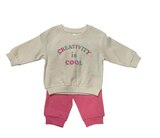 Ensemble sweat shirt pantalon bébé - TEX BABY en promo chez Carrefour Argenteuil à 7,99 €