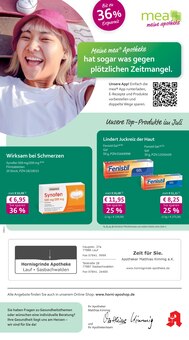 Aktueller mea - meine apotheke Prospekt "Unsere Juli-Angebote" für Sasbachwalden Aktueller mea - meine apotheke Prospekt für Sasbachwalden mit Seiten