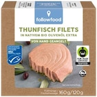 Thunfisch Filets in nativem Bio-Olivenöl extra Angebote von Followfood bei REWE Ludwigsburg für 2,79 €