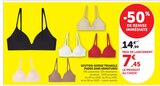 Soutien-gorge triangle paddé sans armatures en promo chez Hyper U Noisy-le-Grand à 7,45 €
