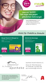 mea - meine apotheke Apotheken Prospekt der aktuellen Woche mit 4 Seiten, gültig von 01.10.2026 bis 31.10.2026, in Bad Krozingen und Umgebung Aktueller mea - meine apotheke Apotheken Prospekt in Bad Krozingen und Umgebung, "Unsere Oktober-Angebote" mit 4 Seiten, 01.10.2026 - 31.10.2026