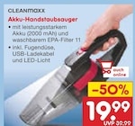 Akku-Handstaubsauger im Angebot bei Netto Marken-Discount in Heidelberg Akku-Handstaubsauger Angebote von CLEANmaxx bei Netto Marken-Discount Heidelberg für 19,99 €