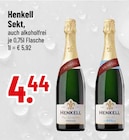 Sekt Angebote von Henkell bei Trinkgut Regensburg für 4,44 €