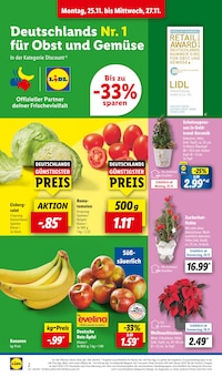 Bananen im Lidl Prospekt "LIDL LOHNT SICH" mit 29 Seiten (Frankfurt (Main))