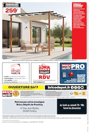 Promos Pergola dans le catalogue "CHANTIERS D'ÉTÉ À PRIX DÉPÔT" de Brico Dépôt Pergola en promo dans le catalogue Brico Dépôt à la page 16