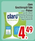 Geschirrspül-Tabs im EDEKA Prospekt Geschirrspül-Tabs von claro im aktuellen EDEKA Prospekt für 4,49 €