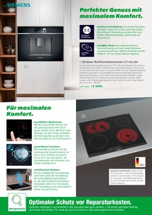 Kaffee im EP: Prospekt "SIEMENS - Hausgeräte, die all Ihre Wünsche erfüllen!" mit 12 Seiten (Hennef (Sieg))
