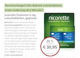 freshmint 2 mg Lutschtabletten, gepresst bei LINDA im Meiningen Prospekt für 30,95 €