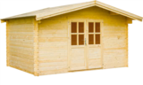 Blockbohlenhaus "Donau" im Hagebaumarkt Prospekt Blockbohlenhaus "Donau" von Mr. Gardener im aktuellen Hagebaumarkt Prospekt für 1.499,00 €