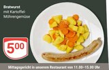 Bratwurst mit Kartoffel-Möhrengemüse im aktuellen GLOBUS Prospekt