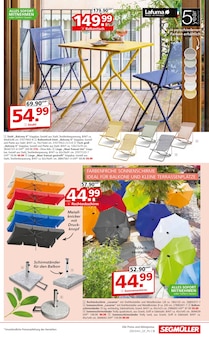 Sonnenschirm im Segmüller Prospekt "Gartenmöbel" mit 20 Seiten (Leverkusen)