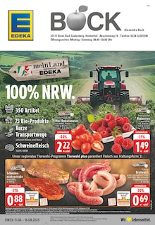 EDEKA Prospekt der Woche "Aktuelle Angebote" Seite 1, 11.08.2025 bis 16.08.2025 für Bonn Aktueller EDEKA Prospekt "Aktuelle Angebote" Seite 1 von 24 Seiten für Bonn