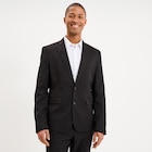 Veste blazer costume manches longues noir homme en promo chez La Halle Montpellier à 45,99 €