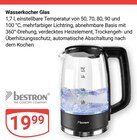 Wasserkocher Glas im Angebot bei GLOBUS in Willich Wasserkocher Glas Angebote von Bestron bei GLOBUS Willich für 19,99 €