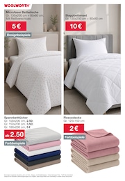 Woolworth Spannbettlaken im Prospekt 