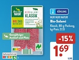 Bio-Salami Angebote von Nur Nur Natur bei ALDI SÜD Erftstadt für 1,69 €