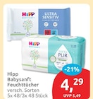 Babysanft Feuchttücher Ultra Sensitiv von Hipp für 4,29 € bei budni im Angebot Babysanft Feuchttücher Ultra Sensitiv von Hipp im aktuellen budni Prospekt