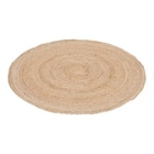 Tapis rond jute ton naturel 120 cm diamètre tissage serré robuste en promo chez Brico Dépôt Villeneuve-d'Ascq à 29,90 €