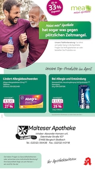 Aktueller mea - meine apotheke Prospekt (Bergisch Gladbach, 4 Seiten zum blättern mea - meine apotheke Prospekt Unsere April-Angebote mit 4 Seiten