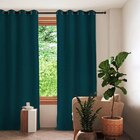 Rideau thermique Gaston bleu canard 140x250 cm en promo chez Décor Discount Bourg-en-Bresse à 20,99 €