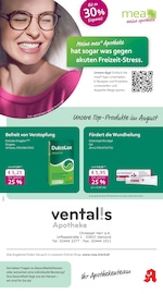 mea - meine apotheke Apotheken Prospekt der aktuellen Woche mit 4 Seiten, gültig von 01.08.2025 bis 31.08.2025, in Monschau und Umgebung Aktueller mea - meine apotheke Apotheken Prospekt in Monschau und Umgebung, "Unsere August-Angebote" mit 4 Seiten, 01.08.2025 - 31.08.2025