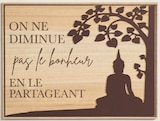 Plaque murale Bouddha en promo chez Carrefour Antony à 6,99 €