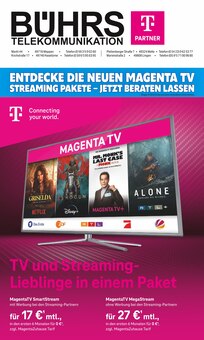 Aktueller Telekom Partner Bührs Melle Prospekt "Top Angebote" Seite 1 von 12 Seiten