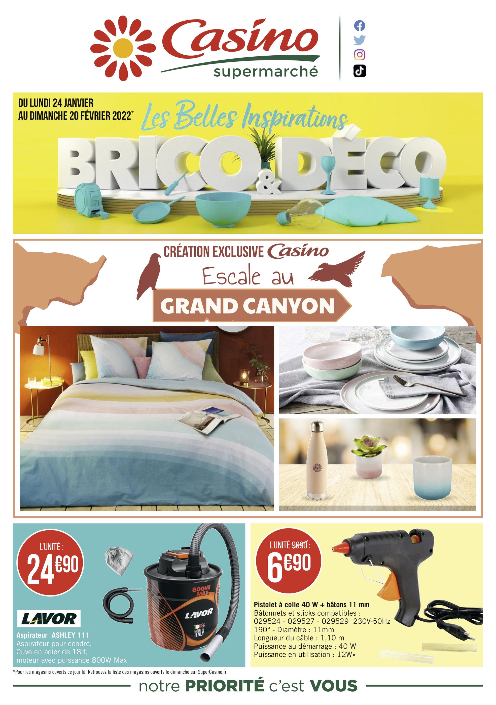 Catalogue Casino Supermarchés à Épinal, avec 20 pages Prospectus Casino Supermarchés à Épinal, "Les Belles Inspirations Brico&Déco", 20 pages, 24/01/2022 - 20/02/2022