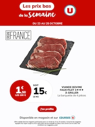 Catalogue U Express à Barbotan les Thermes, avec 1 page Prospectus U Express à Barbotan les Thermes, "Les prix bas de la semaine", 1 page, 23/10/2025 - 25/10/2025