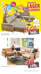 Wohnlandschaft im Polstermöbel Fischer Prospekt "JETZT IST SCHLUSS - LAGERRÄUMUNG HÖHEPUNKT" auf Seite 9
