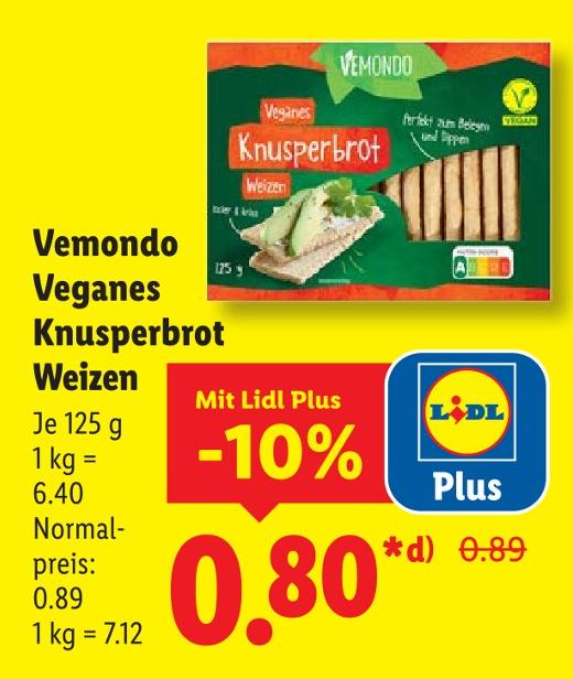 Veganes Knusperbrot Weizen