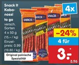 Aktuelles Snack It Kabanossi to go Angebot bei Netto Marken-Discount in Mülheim (Ruhr) ab 3,00 €