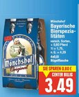 Bayerische Bierspezialitäten von Mönchshof im aktuellen E center Prospekt