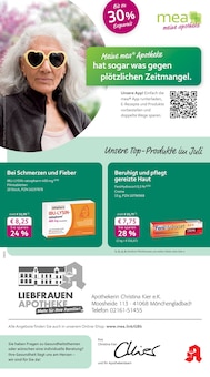 Aktueller mea - meine apotheke Prospekt "Unsere Juli-Angebote" Seite 1 von 4 Seiten für Mönchengladbach