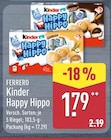 Kinder Happy Hippo von Ferrero für 1,79 € bei ALDI Nord im Angebot Kinder Happy Hippo von Ferrero im aktuellen ALDI Nord Prospekt