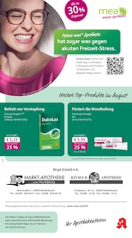 Aktueller mea - meine apotheke Prospekt "Unsere August-Angebote" Seite 1 von 4 Seiten für Niederkassel