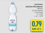 natürliches Mineralwasser Medium im diska Prospekt natürliches Mineralwasser Medium von Gerolsteiner im aktuellen diska Prospekt für 0,79 €