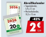 Abreißkalender Tageskalender Angebote bei Mäc-Geiz Halberstadt für 2,00 €