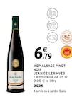 AOP alsace pinot noir - JEAN GEILER HVE3 en promo chez Intermarché Super AOP alsace pinot noir - JEAN GEILER HVE3 dans le catalogue Intermarché Super