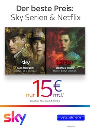 Sky Prospekt für München mit 1 Seite Sky Prospekt für München: "Das ganze Programm für 15 € mtl.", 1 Seite, 01.10.2022 - 16.10.2022